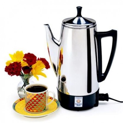 Classic Design, Elegant Model Stainless Steel Silver Coffeemaker, 12-Cup 