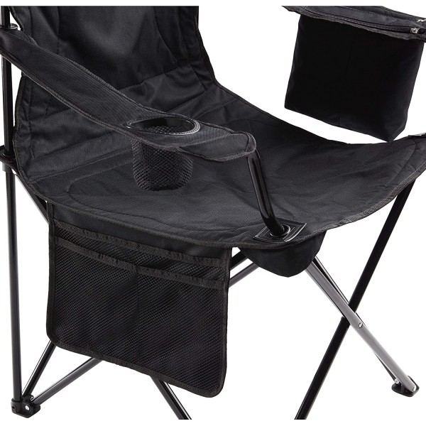 Portable Camping Quad Chair with 4-Can Cooler