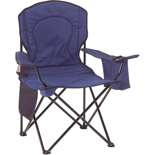 Portable Camping Quad Chair with 4-Can Cooler