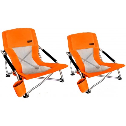 Camping Folding Chair with Carry Bag(2 Pack of Orange)