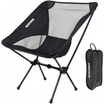 Black Ultralight Portable Folding Camping Chair