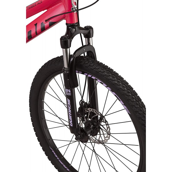 24-Inch 21-Speed Mountain Bike with Aluminum Frame and Disc Brakes