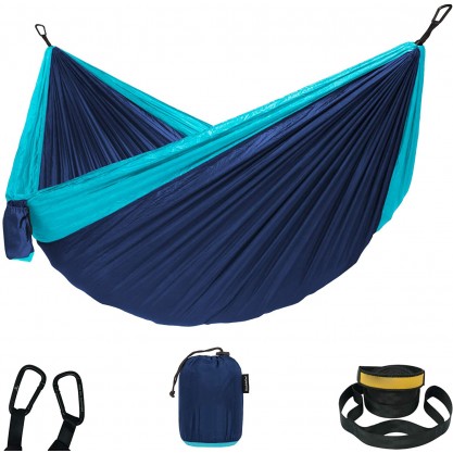 Portable Hammock with Tree Straps for Travel(Blue)