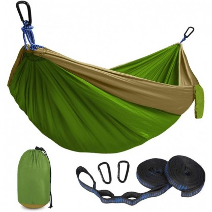 Portable Camping Hammock with 2 Tree Straps(Green)