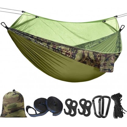 Double Camping Hammock with Mosquito Net 