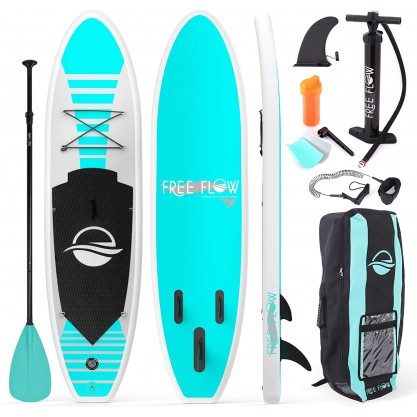 Inflatable Stand Up Paddle Board (6 Inches Thick) with Premium SUP Accessories & Carry Bag