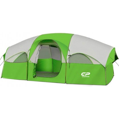 8-Person Waterproof Windproof Family Camping Tent (Green)