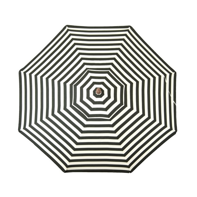 Black and White Striped Umbrella