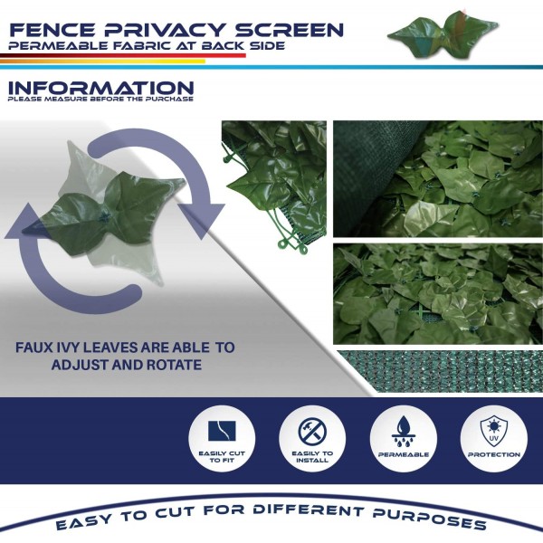  Artificial Faux Ivy Leaf Decorative Fence Screen  Ivy Leaf Decorative Fence Screen