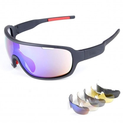 Polarized Sports Sunglasses With 5 Interchangeable Lenes