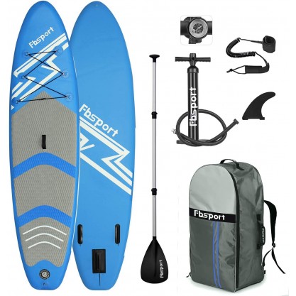 Premium Inflatable Stand Up Paddle Board (6 inches Thick) with SUP Accessories & Carry Bag | Wide Stance, Surf Control, Non-Slip Deck, Leash, Paddle and Pump, Standing Boat for Youth & Adult